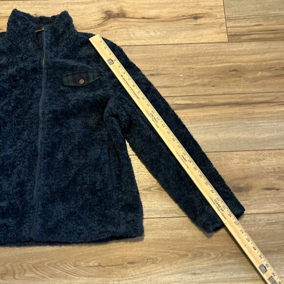 Pendleton Sherpa Fleece Jacket SZ Large Blue Deep Pile Full Zip Coat - Picture 5 of 11